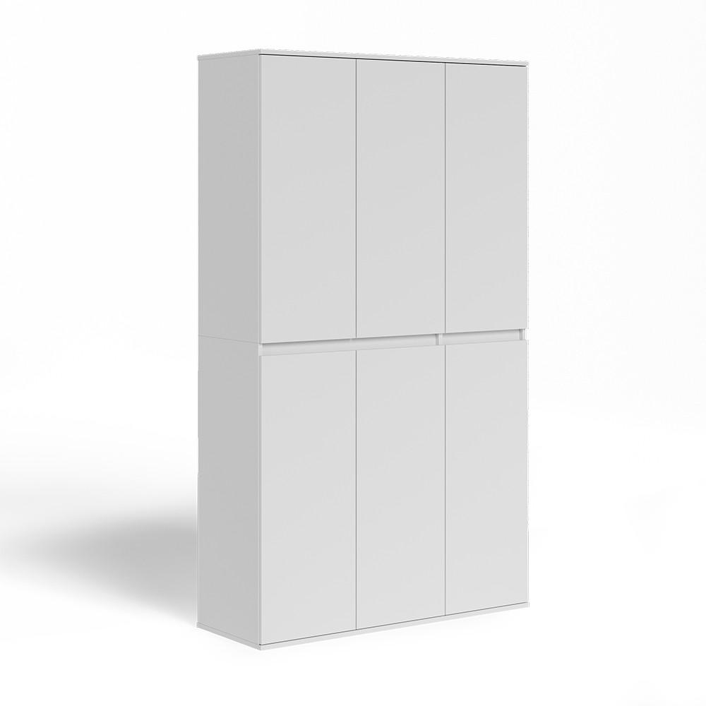ŠATNÍ SKŘÍŇ Claus Bílá 111 x 191.5 cm se 6 dveřmi - bílá, kompozitní dřevo (111/191.5/40cm) - Vicco