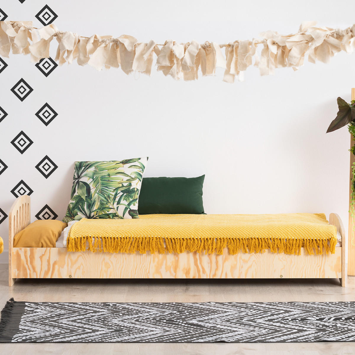 POSTEL 90/200 Eléa Přírodní dřevo - hnědá, dřevo (90/200cm) - Petits-meubles