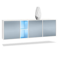 SIDEBOARD Cuba Türen in Denim - Pastellblau, Holzwerkstoff (182/53/35cm) - Vladon