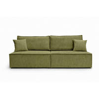 SOFA Mit Schlaffunktion Und Bettkasten, Cordstoff Poso, Olive, BEST MINI - Olivgrün, Holz (200/83/98cm) - Kaiser Möbel