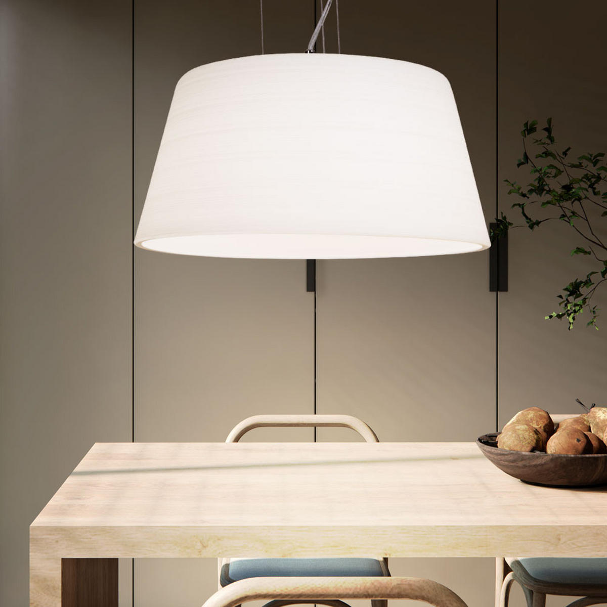 LED HÄNGELEUCHTE BIBRO Silber Glas - Silberfarben, Glas (39.5/39.5/110cm)