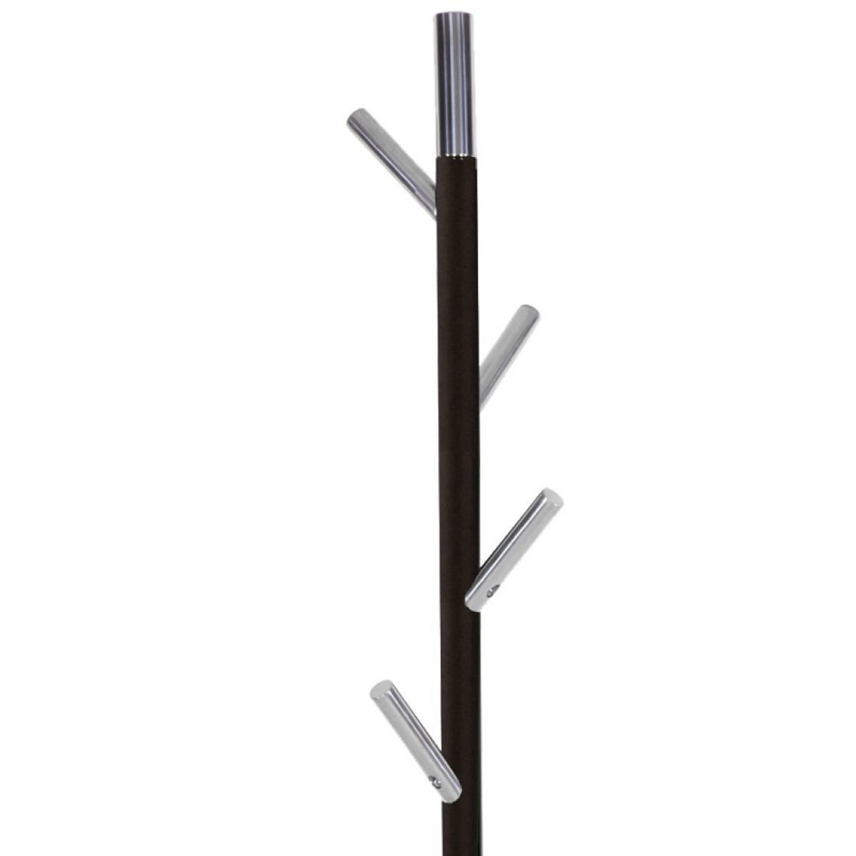 GARDEROBE Mit 4 Aluminiumhaken Höhe 180 cm Schwarz & Haken Verchromt - Schwarz, Metall (48/180/48cm) - PROREGAL