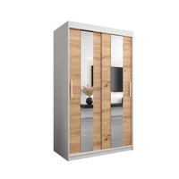 SCHWEBETÜRENSCHRANK 200/120/62 2-türig - Silberfarben/Eiche Artisan, Holz/Kunststoff (120/200/62cm) - Abiks Möbel