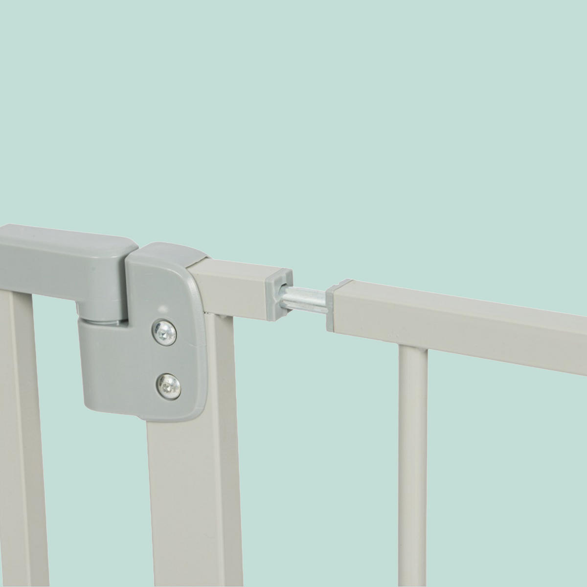 TREPPENSCHUTZGITTER - Grau, Kunststoff/Metall (100/1cm) - Relaxdays