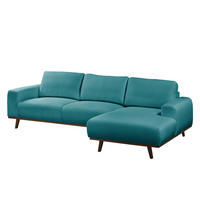 ECKSOFA - Strukturstoff - Türkis, Textil (286/152cm) - home24