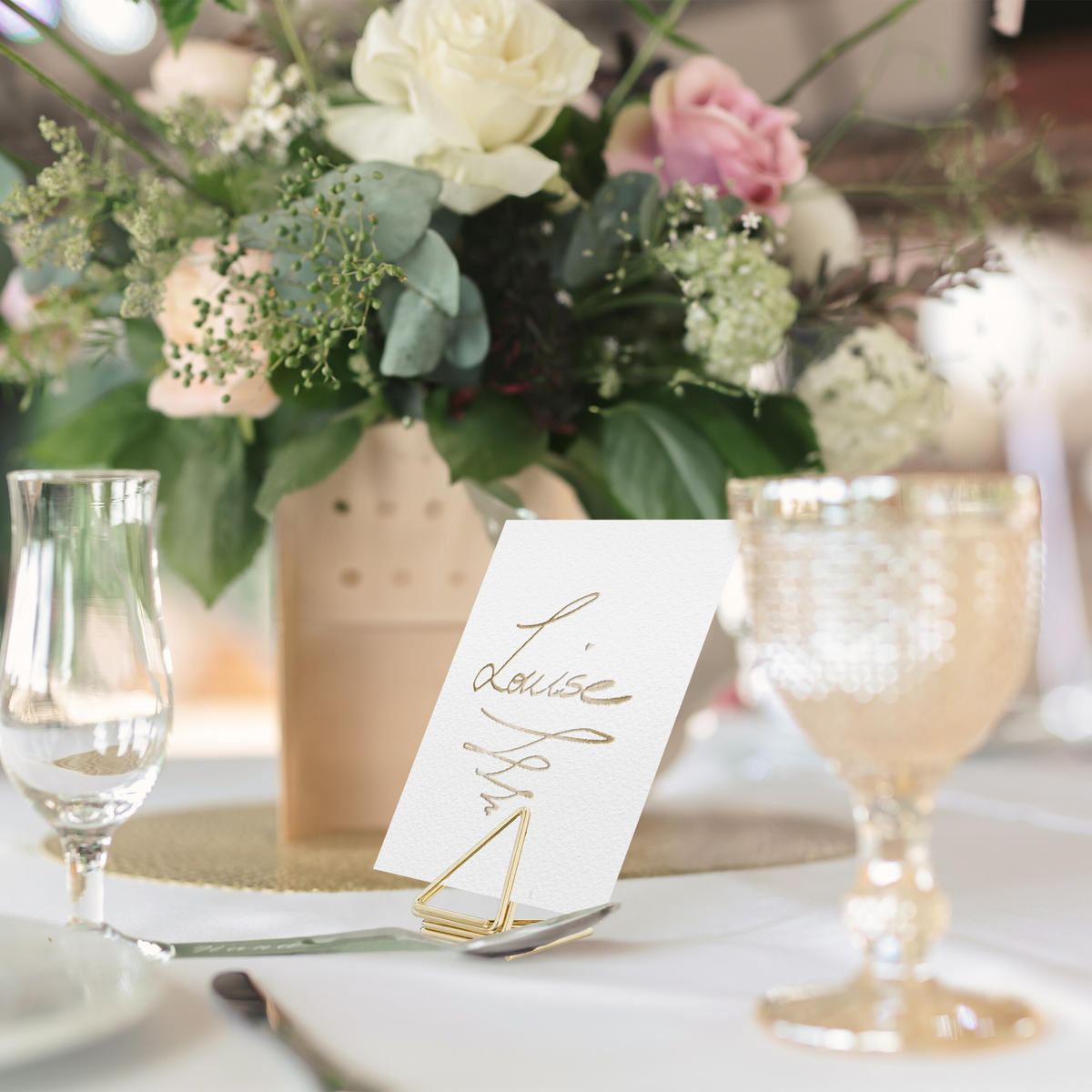 48XDRŽIAK na stôl - zlatá, kov (2.5/2/2.5cm) - Relaxdays