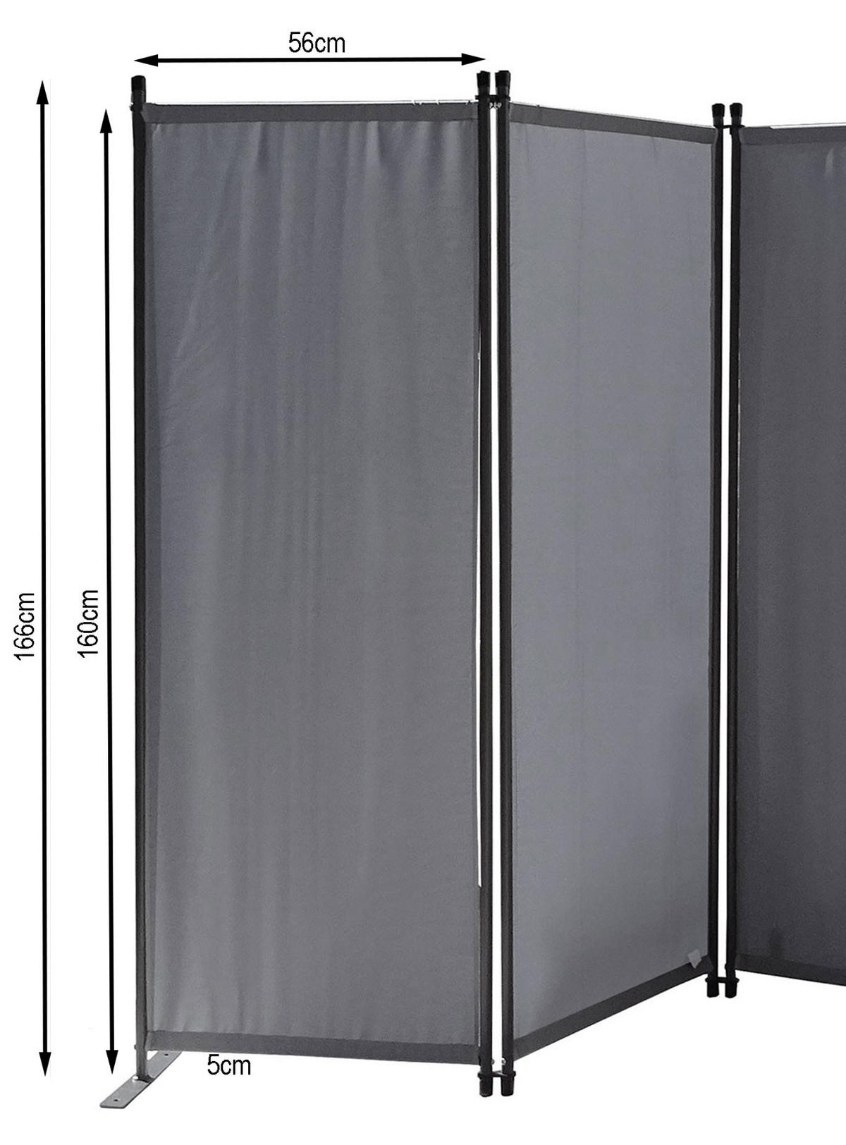 PARAVENT 6-tlg. 340x165 cm Weiß - Weiß, Metall (340/165cm) - QUICK STAR