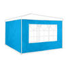 2XPAVILLON-SEITENWAND - Blau, Kunststoff (300/200/0.1cm) - Relaxdays