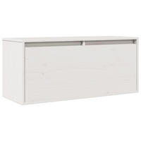 WANDSCHRANK Weiß 80/30/35 Cm Massivholz Kiefer - Weiß, Holz (80/35/30cm) - vidaXL