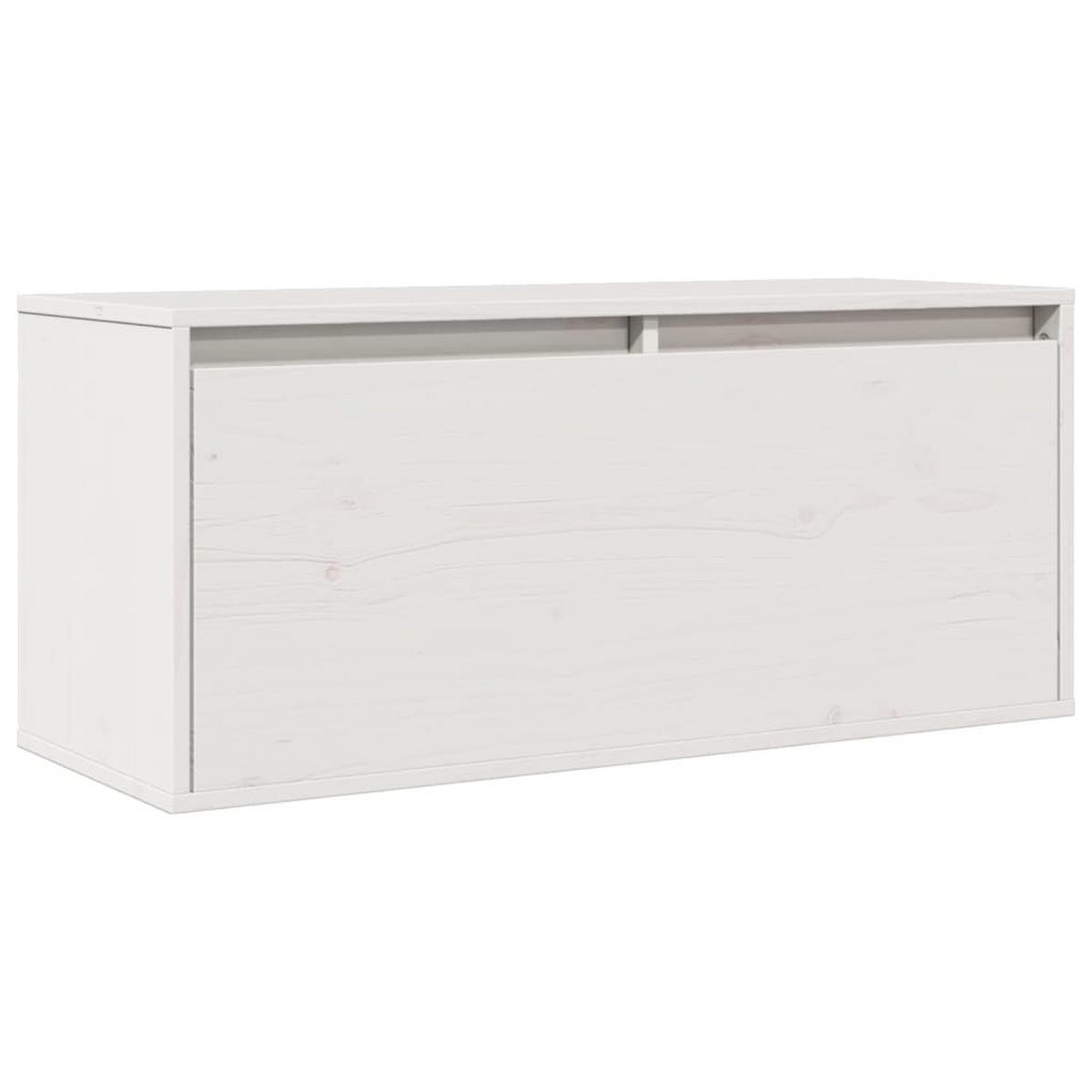 WANDSCHRANK Weiß 80/30/35 Cm Massivholz Kiefer - Weiß, Holz (80/35/30cm) - vidaXL