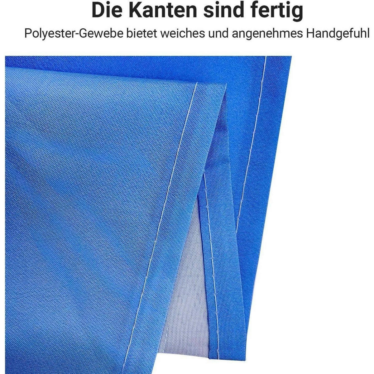 DUSCHVORHANG 200 x 200 cm Sea Blue mit beschwertem Saum - Multicolor, Textil (200/200cm)