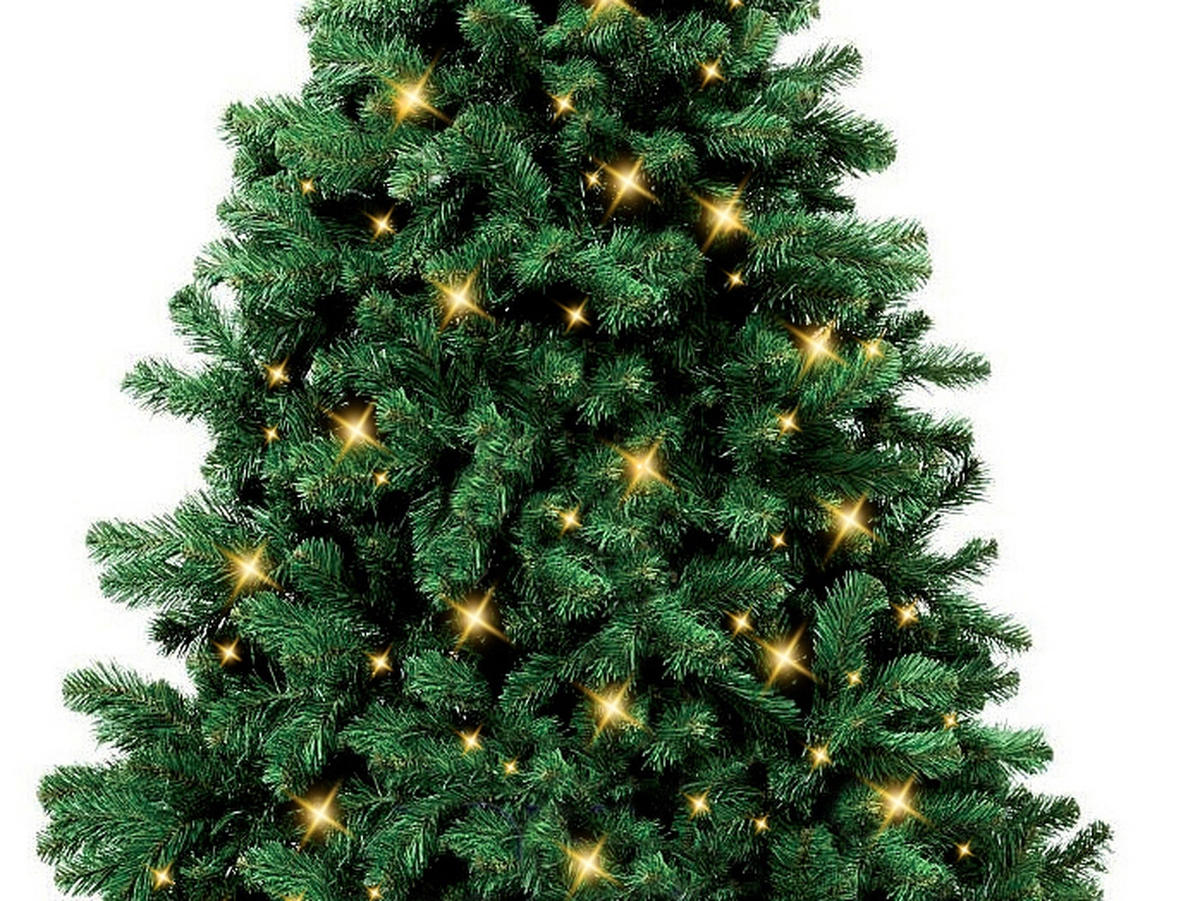 LAALU WEIHNACHTSBAUM künstlich e grüne Tanne Narnia 210 cm mit SMART LED LIGHTING mit Ständer - Grün, Kunststoff (210cm) - LAALU