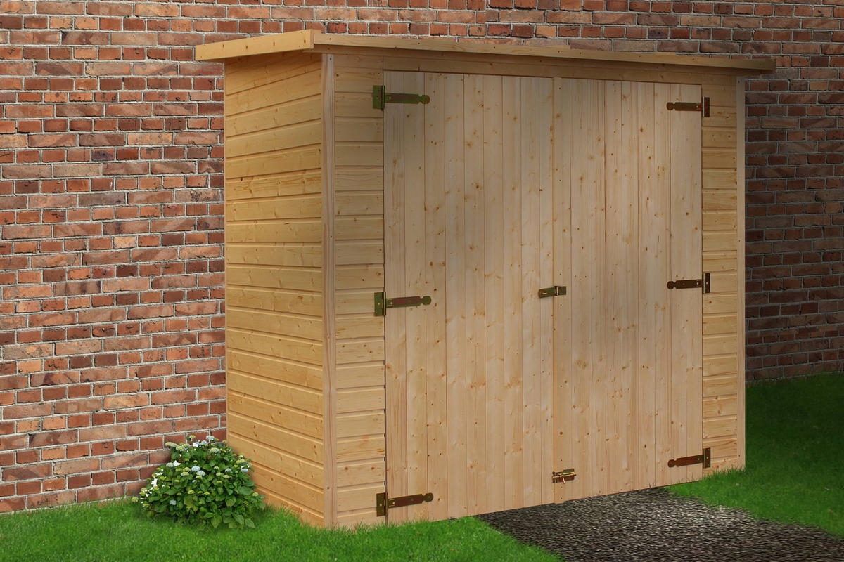GARTENHAUS HOLZ H194x123x223 cm/2.1 m² - M348 - Beige, Holz (223/194/101cm) - Timbela