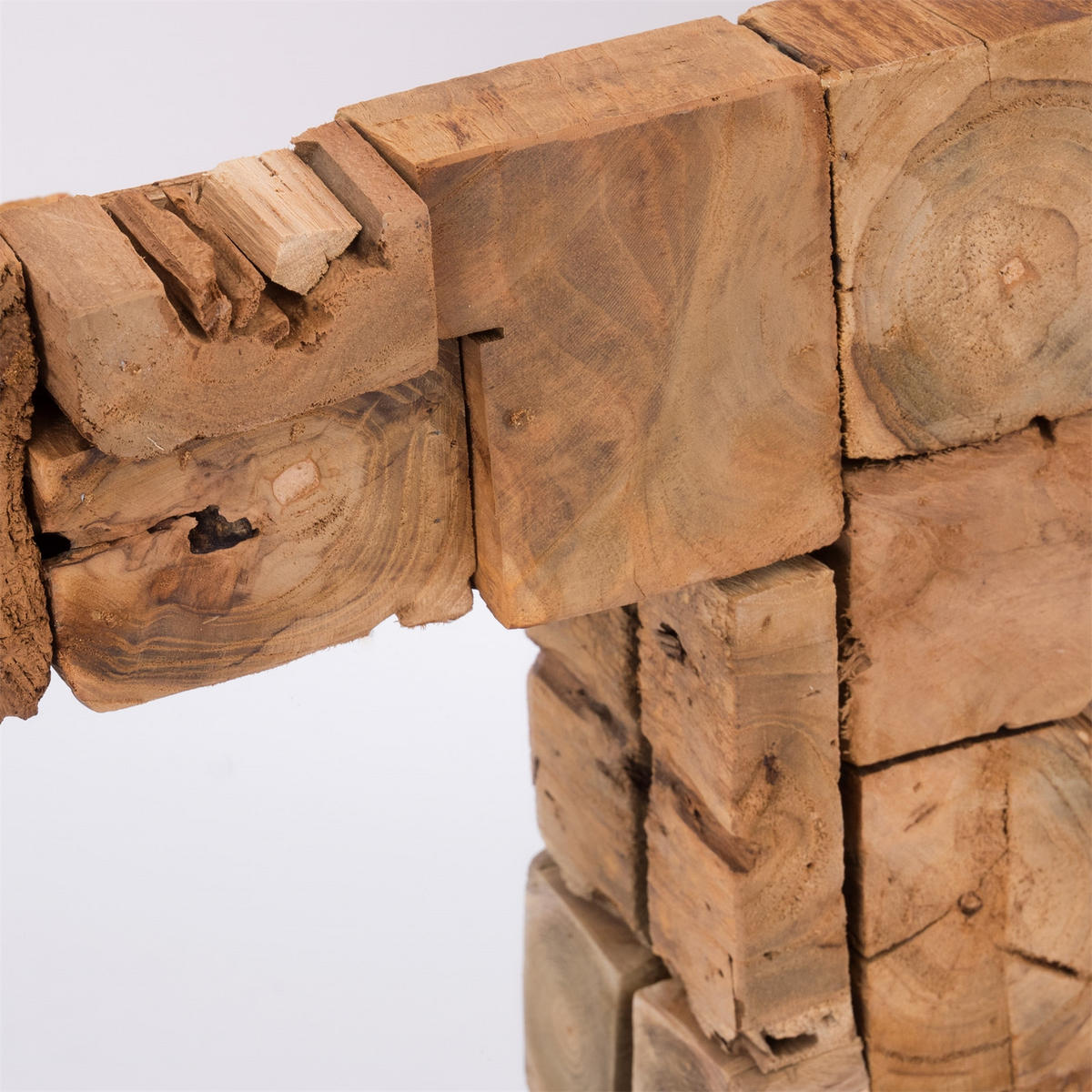 WANDSPIEGEL Mosaik 50x50cm Massivholz naturfarben - Braun, Holz (50/50/5cm) - CREEDWOOD