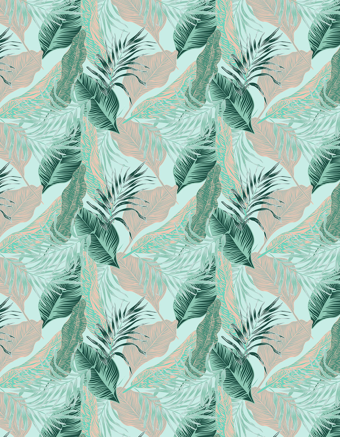 VERDUNKELUNGSROLLO 140x180 cm Tropische Blätter - Blau, Textil (140/180cm) - TULUP