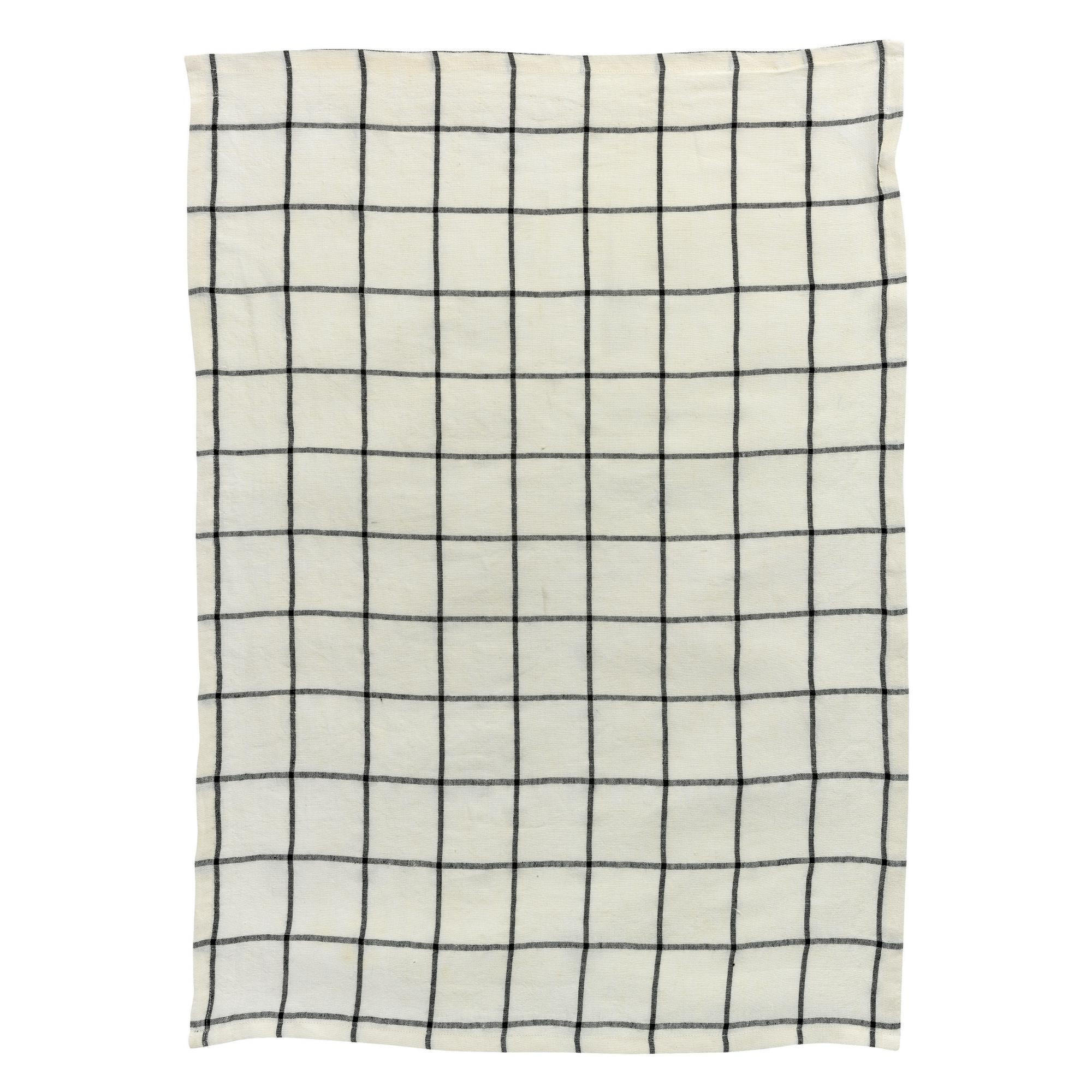 GESCHIRRTUCH Karma ekrü/schwarz 55 x 75 cm - Weiß, Textil (75/55cm) - Winkler
