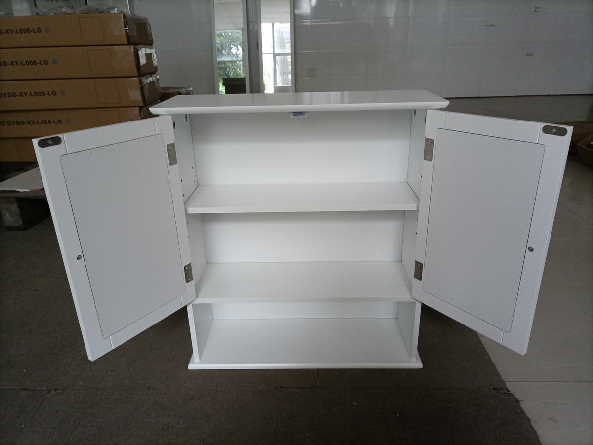 BADEZIMMERSPIEGELSCHRANK 50x20x60 cm Weiß aus Holzwerkstoff mit Spiegel - Weiß, Holzwerkstoff (20/60/50cm) - Modfu