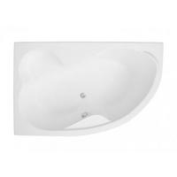BADEWANNE Eckwanne MEGA 160/105 Links Ablauf & Füße - Weiß, Kunststoff (105/60/160cm) - bad land