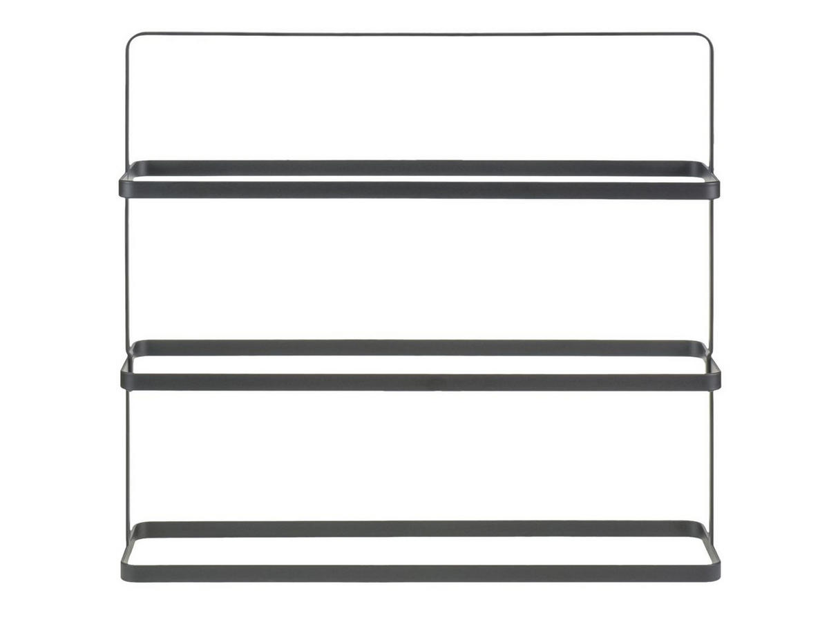 SCHUHREGAL Tower schwarz 50/46/14 cm schmal tragbar - Schwarz, Metall (50/46/14cm) - Yamazaki