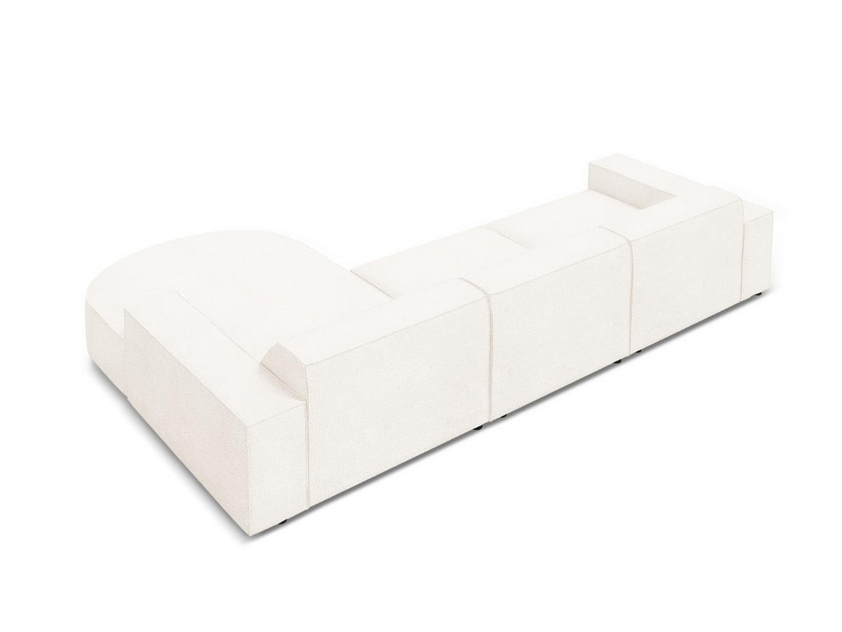 ECKSOFA rechts Jodie aus Boucle beige 4 Sitzplätze - Beige, Textil (166/284cm) - Micadoni