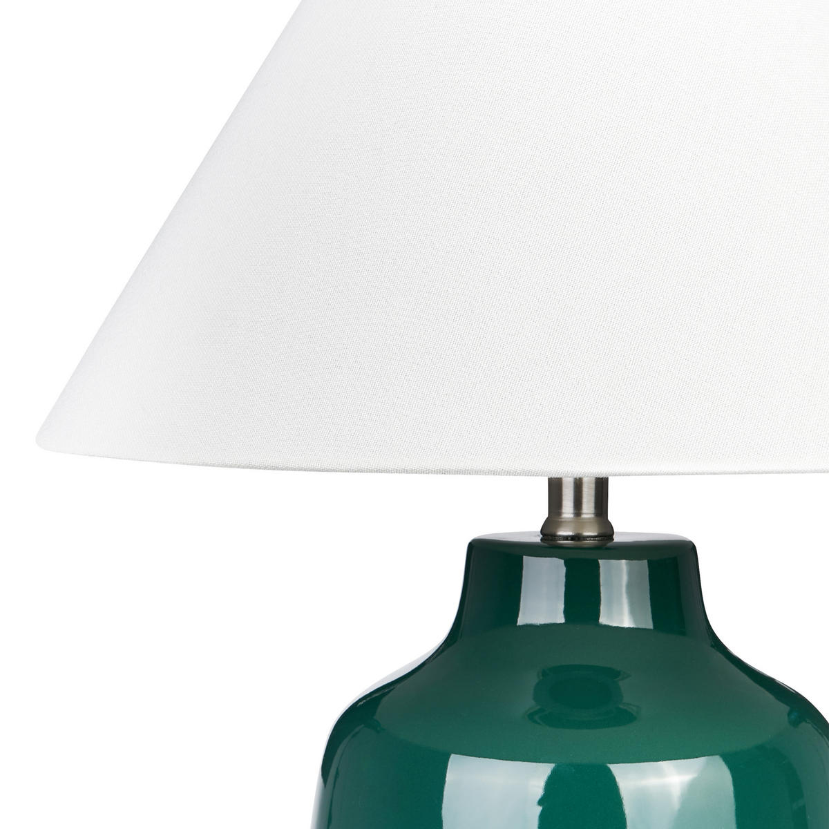 TISCHLAMPE Careta 40/40/57 cm - Grün, Keramik (40/21/57cm) - Beliani