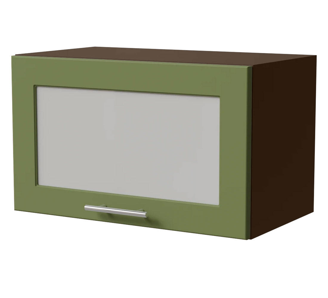 KLAPPHÄNGESCHRANK Brerra W4BS/60 Lava / RAL 6025 farngrün Matt 60 / 32,5 / 36cm - Dunkelgrau/Grün, Holz/Holzwerkstoff (60/36/32.5cm) - Feldmann-Wohnen
