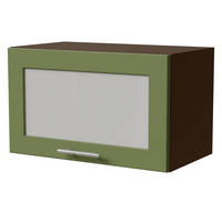 KLAPPHÄNGESCHRANK Brerra W4BS/60 Lava / RAL 6025 farngrün Matt 60 / 32,5 / 36cm - Dunkelgrau/Grün, Holz/Holzwerkstoff (60/36/32.5cm) - Feldmann-Wohnen