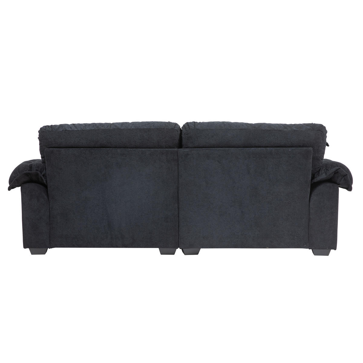 2-SITZER Sofa Chenille mit tiefem Sitz, Memory-Schaum 213,4/90,1/87,6 cm Schwarz - Schwarz, Textil (90.1/87.6/213.4cm) - Redom