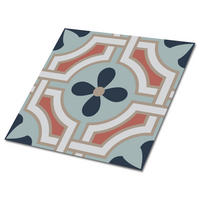 FLIESENAUFKLEBER 9 Stück 30x30 cm selbstklebend Blumenmuster - Multicolor, Textil (30/1.6/30cm) - TULUP