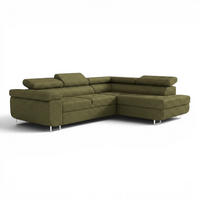 ECKSOFA Jade Mit Schlaffunktion - Grün, Holzwerkstoff/Textil (275/202cm) - Fun Möbel