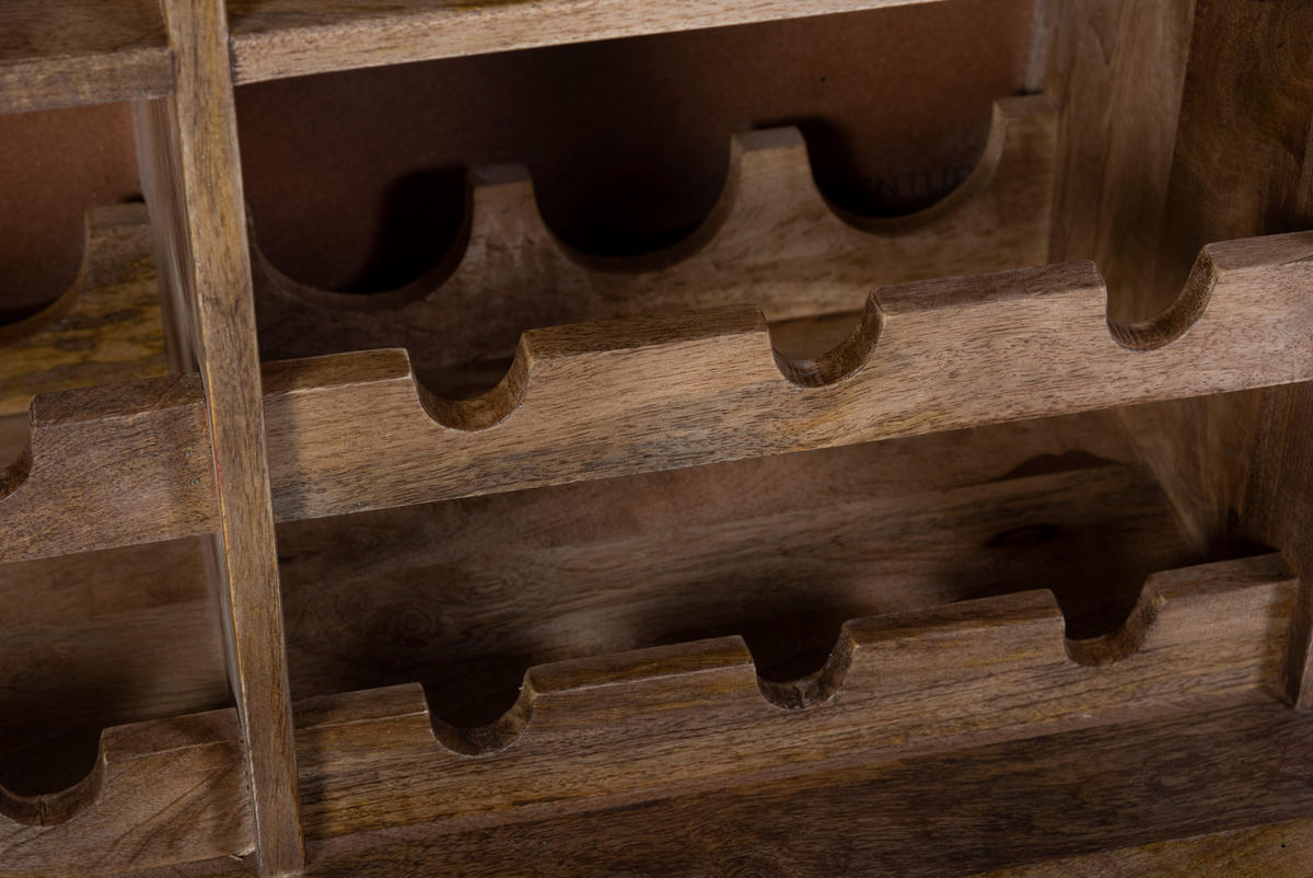 BARSCHRANK Oskar Mangoholz Braun 122x46x74cm - Braun, Holz (46/122/74cm) - DELUKE