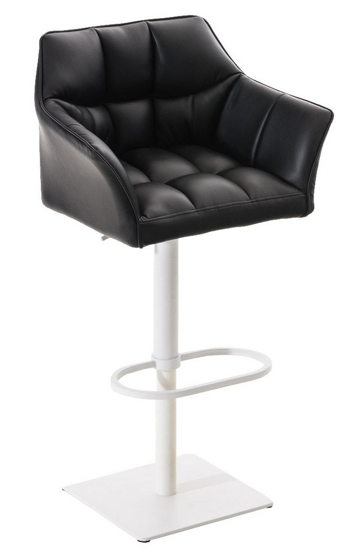 BARHOCKER Damaso 2er Set 88x64x45 cm schwarz - Schwarz, Leder (64/88/45cm) - furnicato