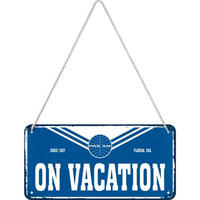 HÄNGESCHILD 10/20 cm Pan Am On Vacation - Multicolor, Metall (20/10cm) - Nostalgic-Art