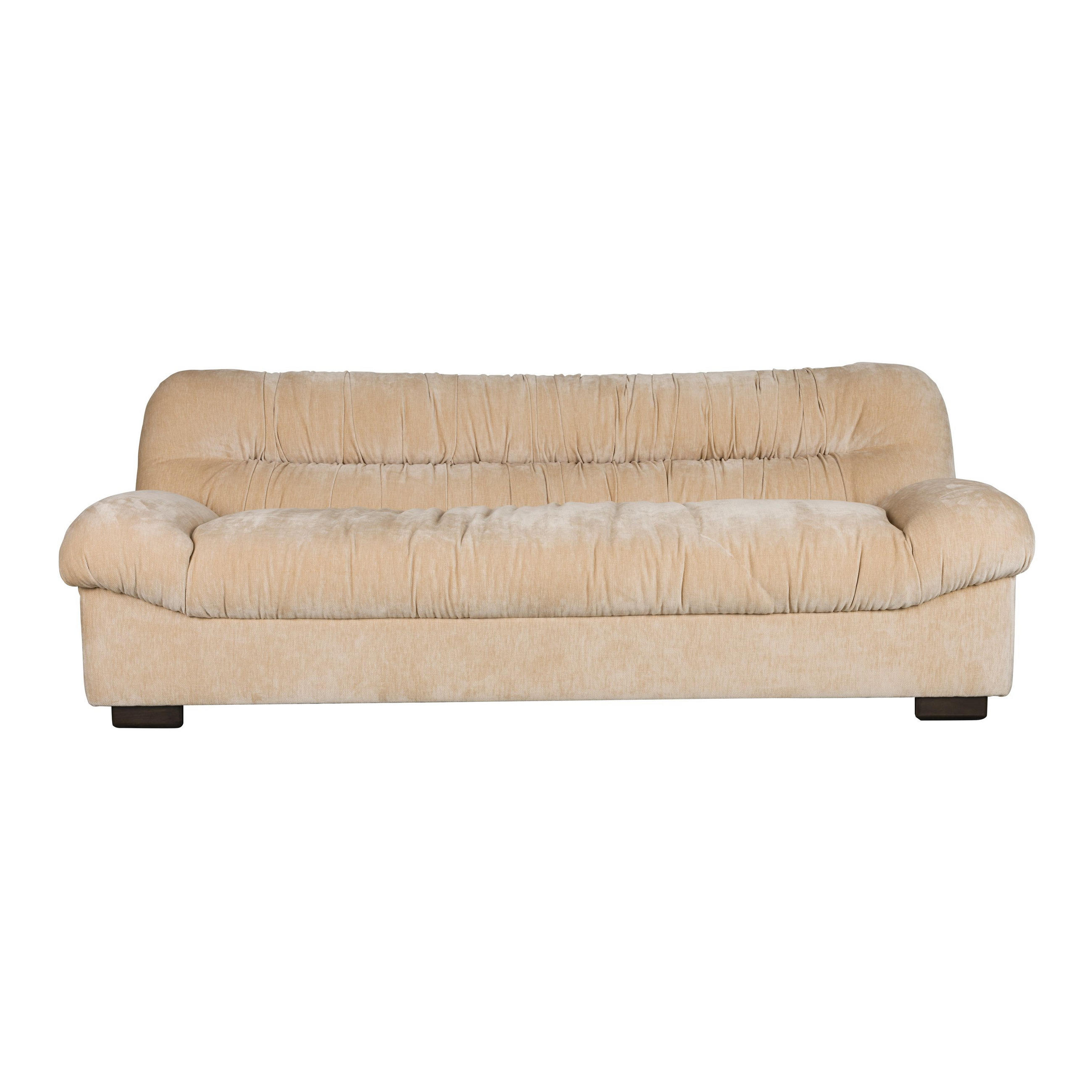 SOFA 3-SITZER Douglas Samt Beige - Beige, Kunststoff (214/78/102.5cm) - Dutchbone