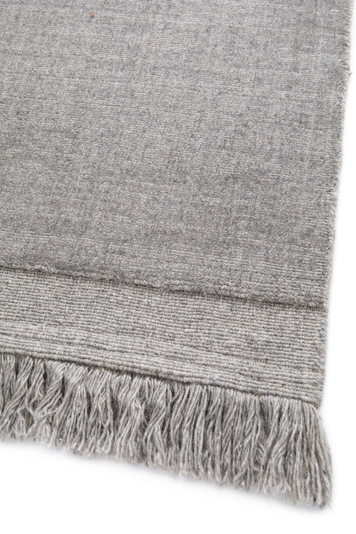TEPPICH handgefertigt Wolle Baumwolle grau - Grau, Naturmaterialien (200/290cm) - AFK Living
