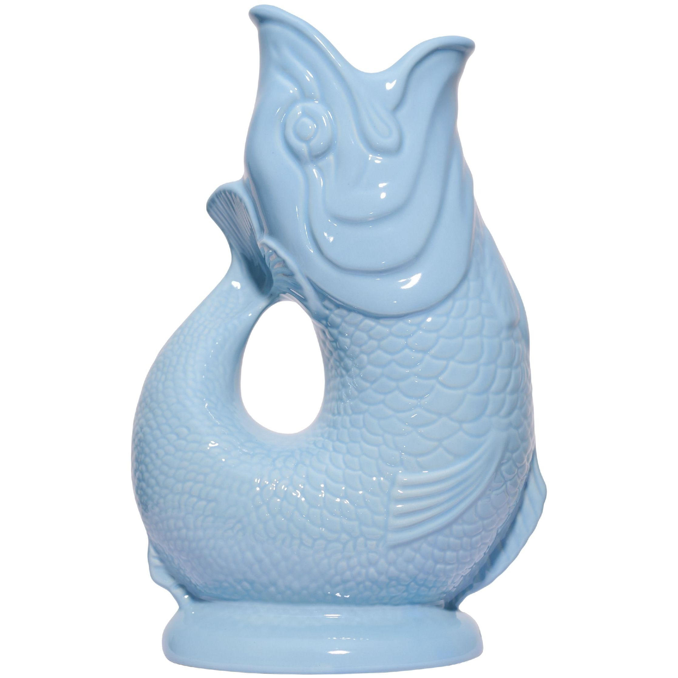 KARAFFE mit „Gluck-Gluck“-Geräusch 27,5/17/9,5 cm - Hellblau, Keramik (1.2L) - Gluckigluck