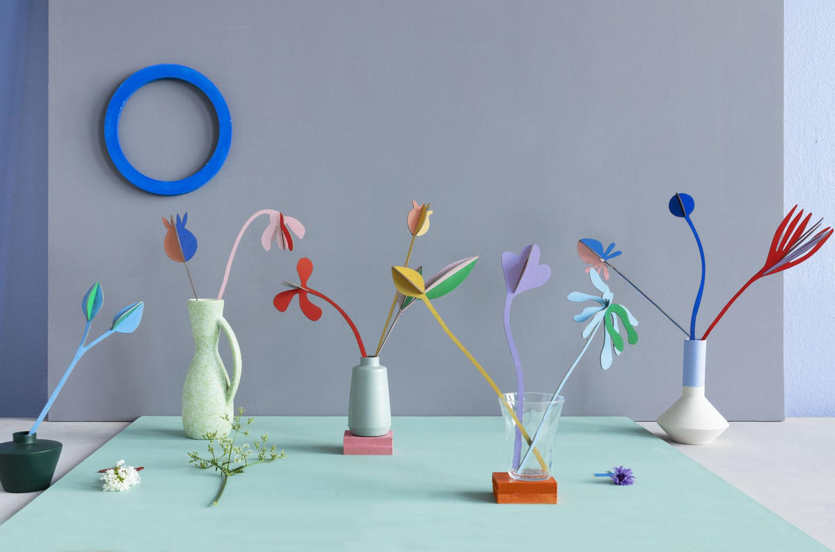 WANDSKULPTUR Bunt 6/27 cm - Multicolor, Wellpappe (6/27/6cm) - KUNSTLOFT