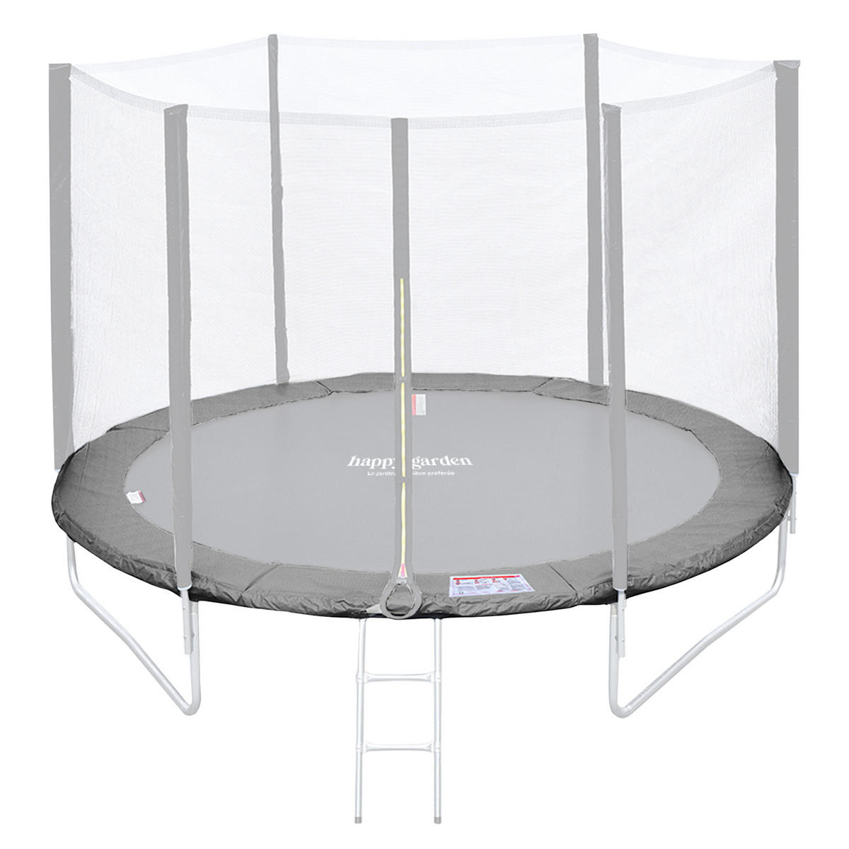 SCHUTZMATTE Canberra Grau und Pink Ø245 cm - Grau, Kunststoff (245/245/1.25cm) - Happy Garden