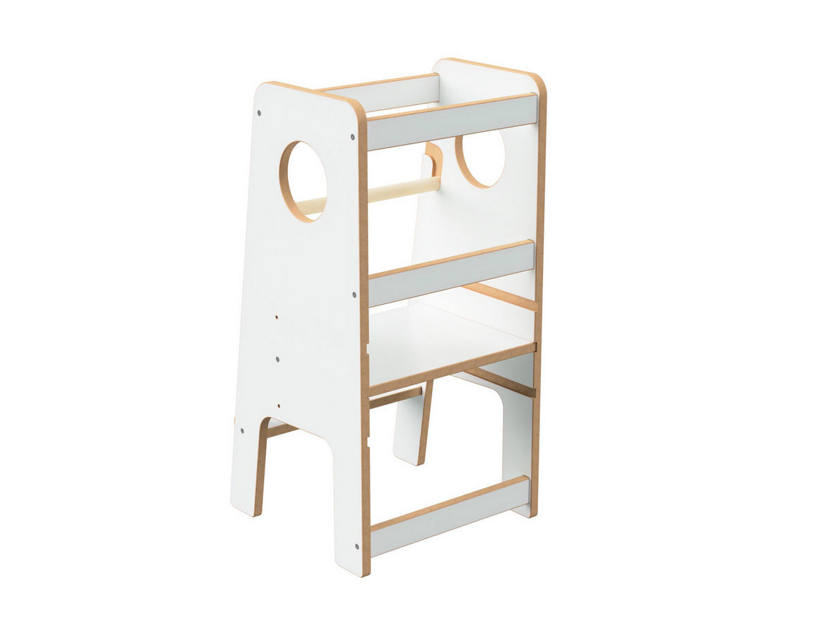 LERNTURM für Kinder - Weiß, Holzwerkstoff (40/80/40cm) - Mat-Haus