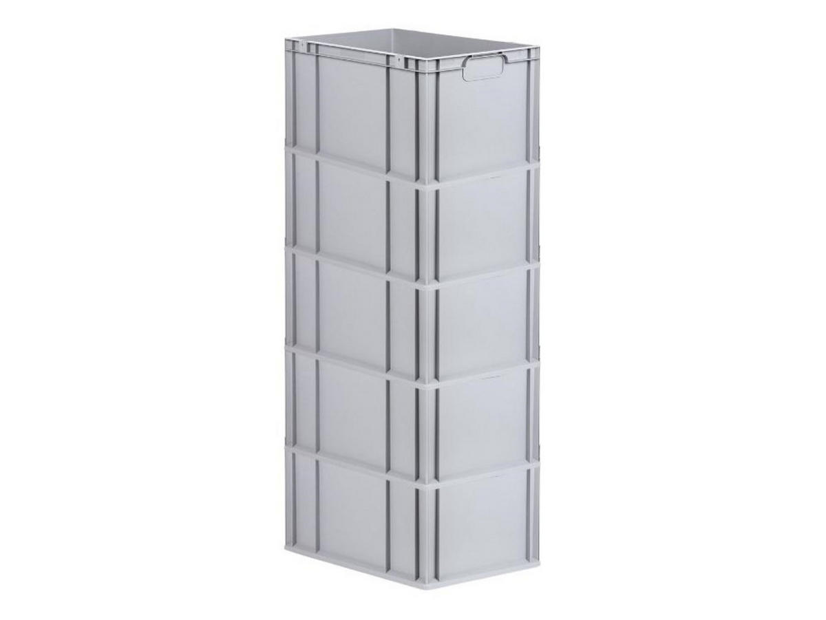 EUROBOX 5x Nextgen Economy Griffe Geschlossen 32x40x60cm 65 Liter - Grau, Kunststoff (40/32/60cm) - PROREGAL