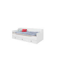 JUGENDBETT Hemma in Weiß Hochglanz 90 × 200 cm - Weiß, Holzwerkstoff