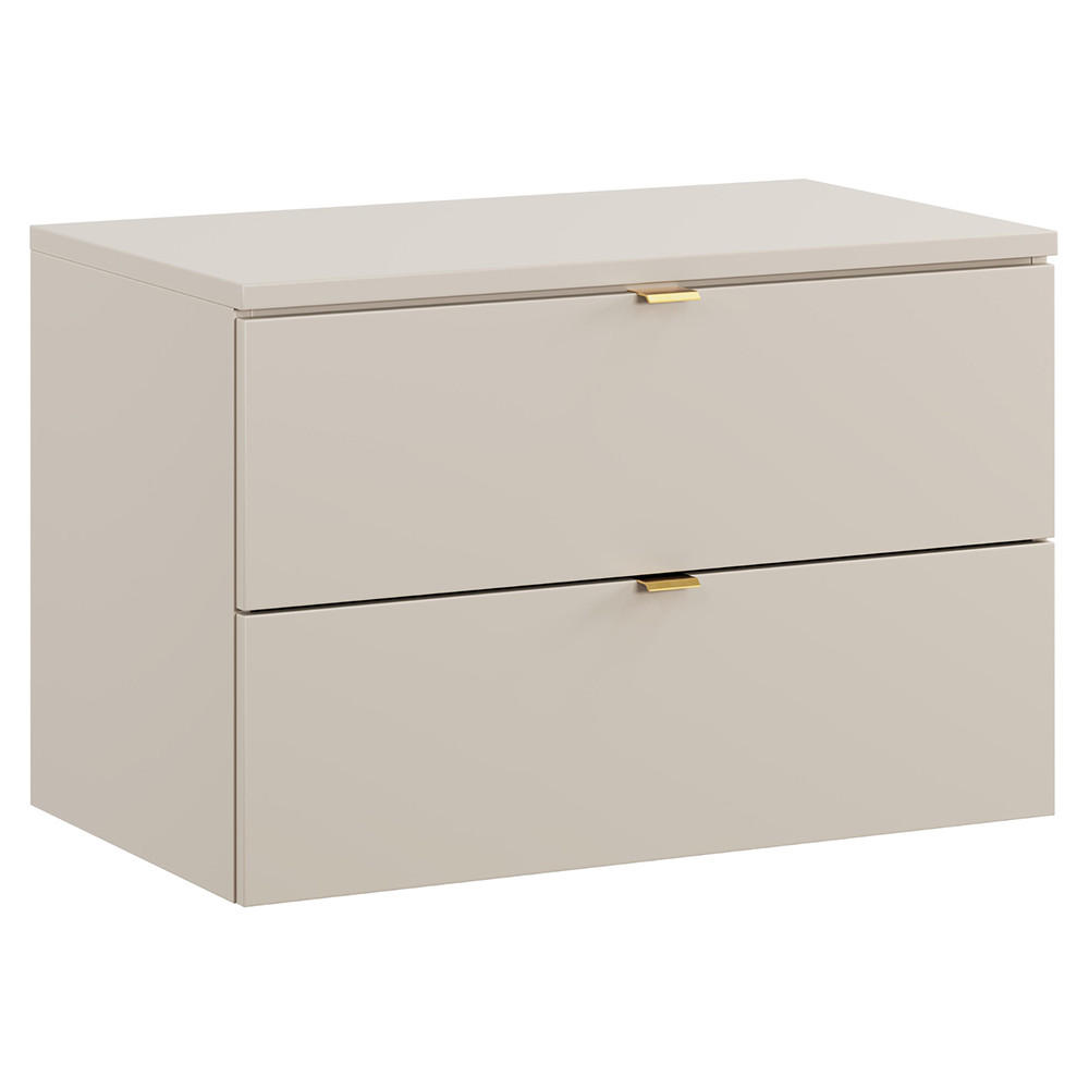 WASCHBECKENSCHRANK Durango-56 - Beige, Holzwerkstoff (81/52/47cm) - Lomado