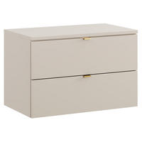 WASCHBECKENSCHRANK Durango-56 - Beige, Holzwerkstoff (81/52/47cm) - Lomado