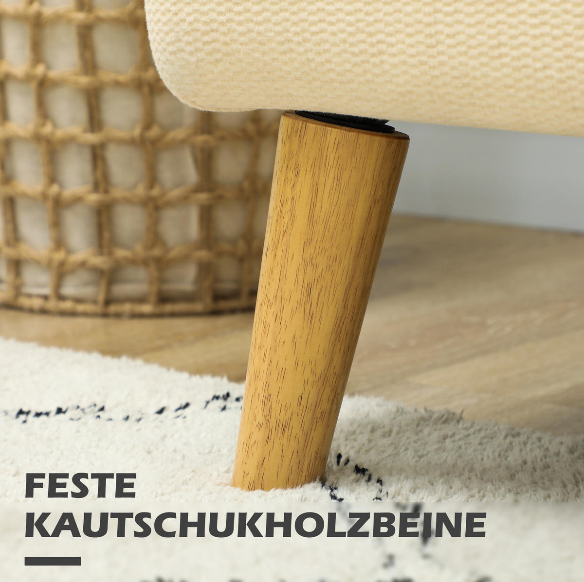 2-SITZER Sofa Samt 130/74/79 cm Creme - Creme, Textil (74/79/130cm) - Redom