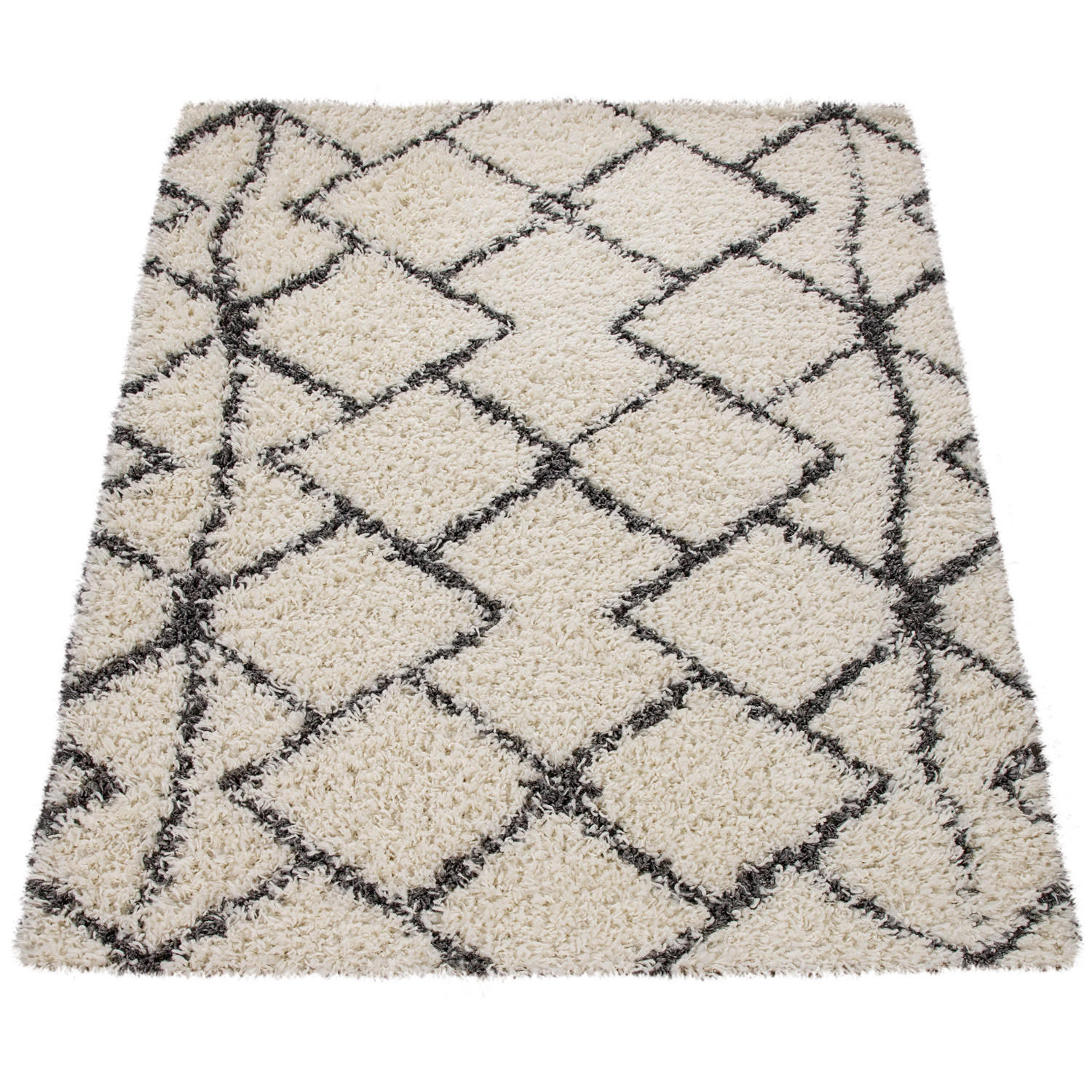HOCHFLORTEPPICH 160/220 cm Kalmar 450 - Anthrazit, Textil (160/220cm) - Paco Home