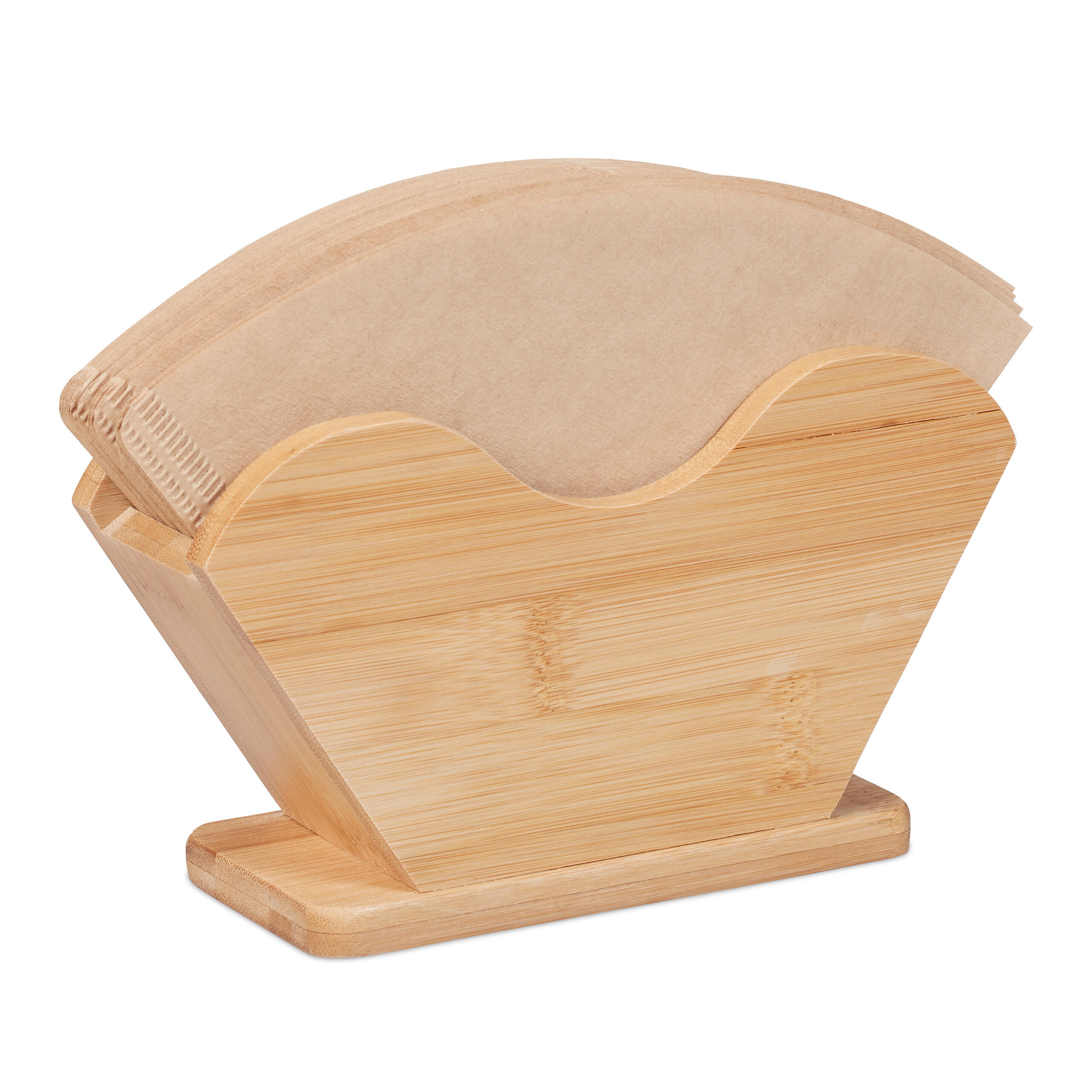 SUPORT PENTRU FILTRE DE CAFEA Natural Bambus pentru 140 filtre