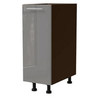 KÜCHENUNTERSCHRANK Essen D1D/30/kargo Grau Hochglanz / Lava Matt 30 / 50 / 82cm - Dunkelgrau/Grau, Holz/Holzwerkstoff (30/82/50cm) - Feldmann-Wohnen