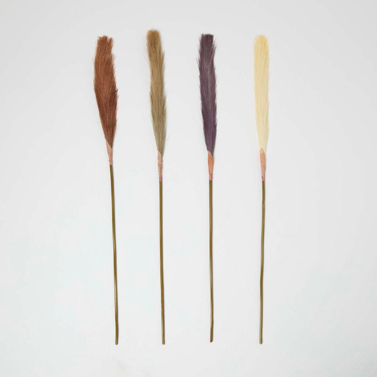 KUNSTZWEIGE Pampasgras 4er-Set, 78 cm - Naturfarben, Kunststoff (78cm) - Homescapes