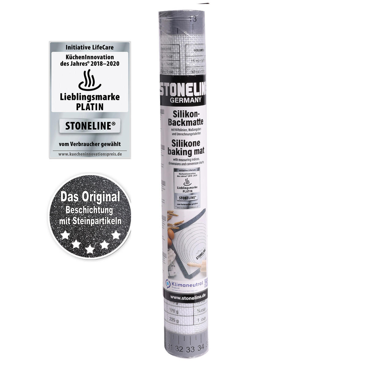 BACKMATTE - Grau, Kunststoff (29.5/42cm) - Stoneline