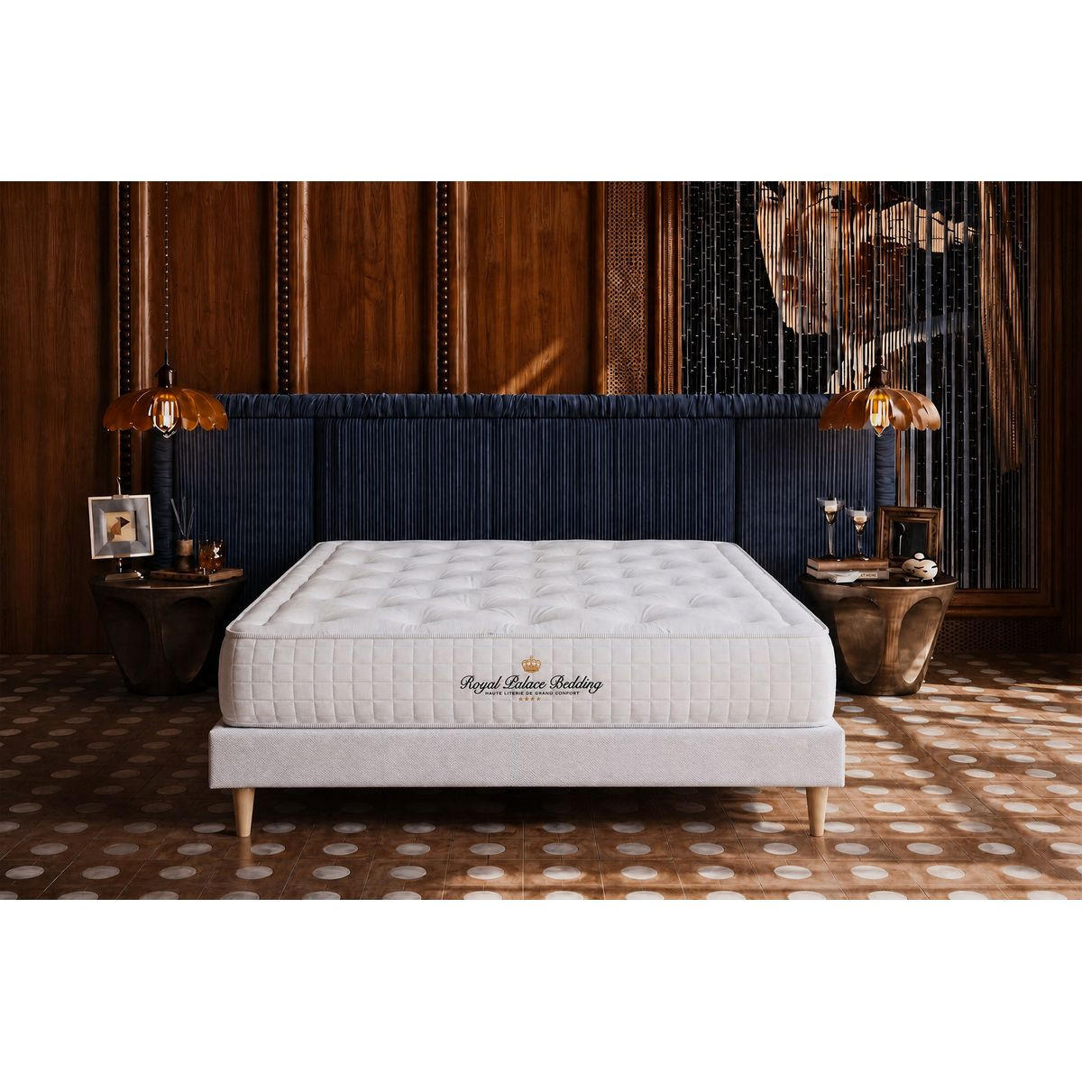 MATRATZE Buckingham Memory-Schaum 160 x 200 cm h1 - Weiß, Textil (160/200cm) - ROYAL PALACE BEDDING